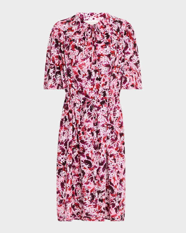 Daffie Short-Sleeve Drawstring Dress
